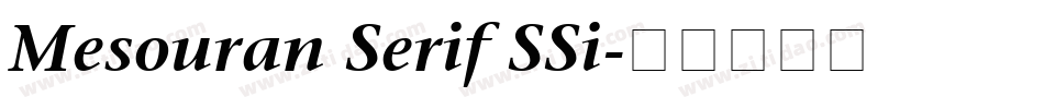 Mesouran Serif SSi字体转换